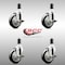 Service Caster 4 Inch 316SS Black Poly Swivel 1-1/4 Inch Expanding Stem Caster Set Brake SCC SCC-SS316EX20S414-PPUB-BLK-TLB-114-4 - alternate 2
